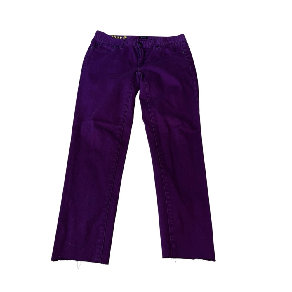 J. Crew toothpick stretch jeans pants 26 purple